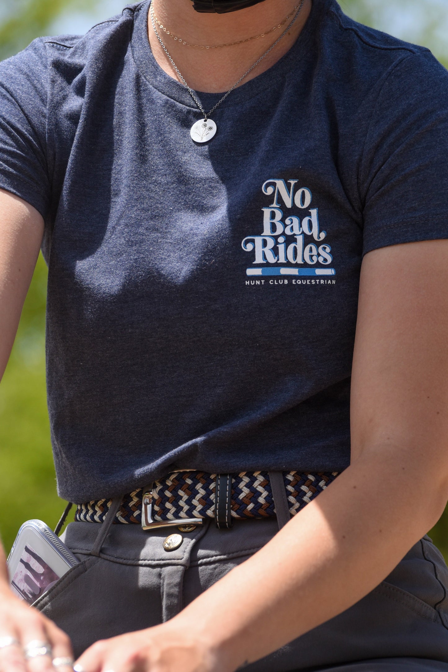 No Bad Rides Tee - Heather Navy