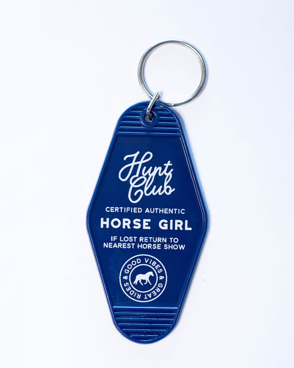 Navy Horse Girl Keychain