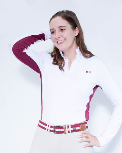 Women's Sterling Show Shirt - White/Bordeaux
