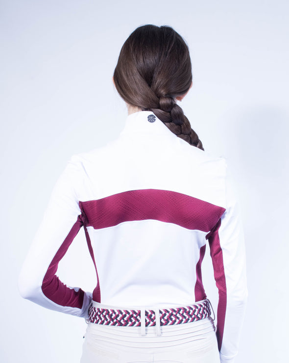 Women's Sterling Show Shirt - White/Bordeaux